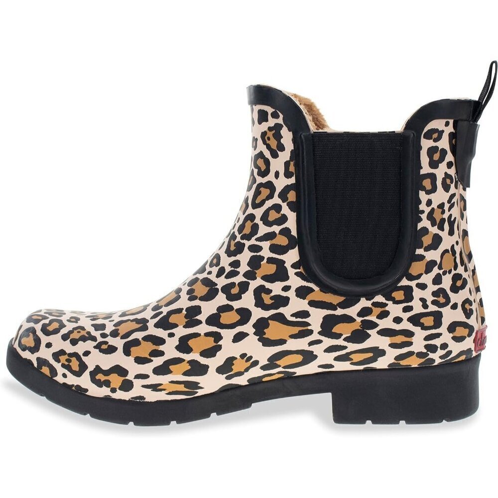 Women’s Tan Waterproof Plush Lined Slip On Rain Ankle Slim Chelsea Boots - Picture 13 of 13